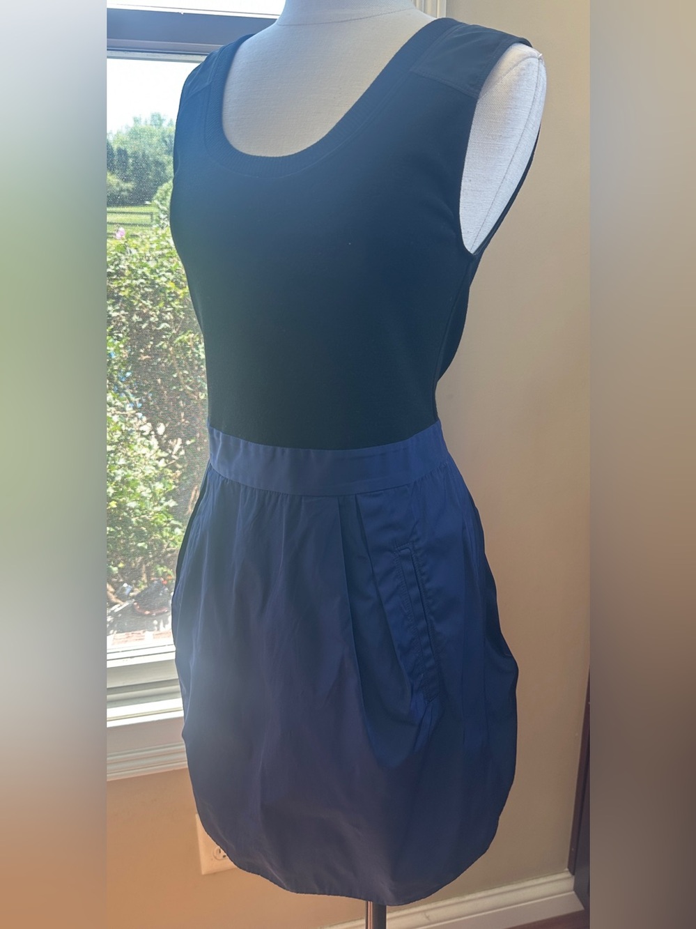Theory‎ Dristi Blue Black Dress, Size 10